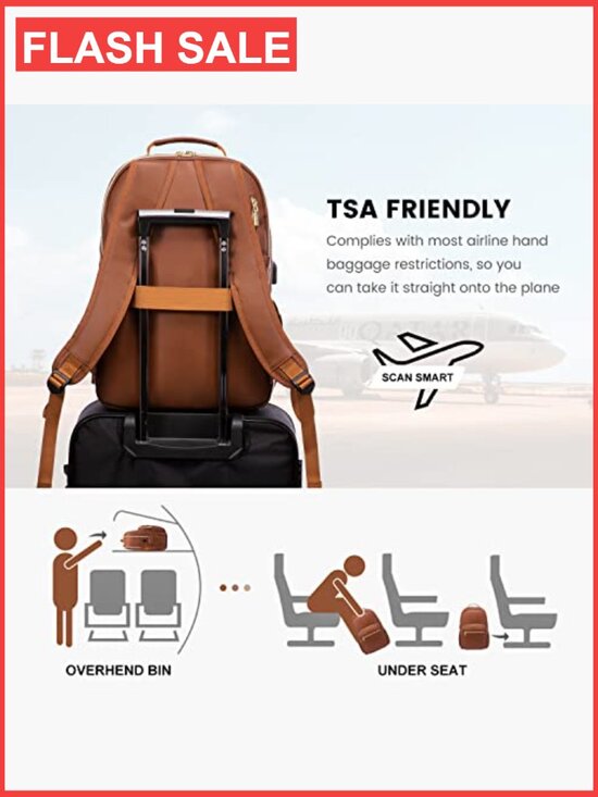 Women\'s Laptop Backpack Large Capacity Travel Work Bag USB Port 15.6\